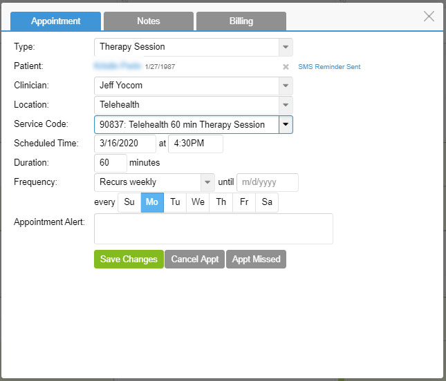 Documenting teletherapy in TherapyNotes | Teletherapy Central